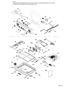 LID & CONTROLS Diagram and Parts List for GUD27ESMJ0WW  General Electric Dryer