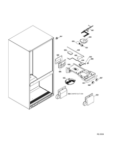 Ff Functional Parts Diagram and Parts List for GNE26GGDWW  General Electric Refrigerator