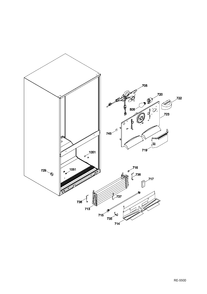 FZ FUNCTIONAL PARTS Diagram and Parts List for GBR20DSEARBS  General Electric Refrigerator
