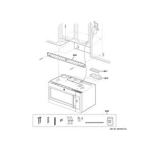 Installation Parts Diagram and Parts List for PVM9179RY1SS  General Electric Range Hood
