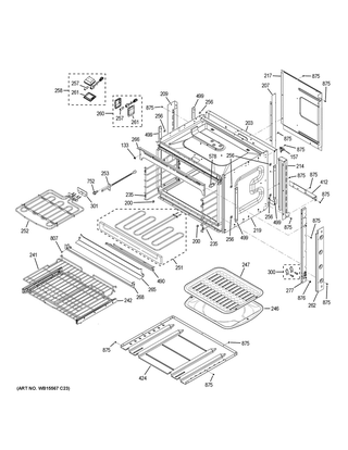 Part Location Diagram of WB48X31885 GE BROILER PAN