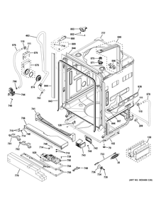 BODY PARTS 1 Diagram and Parts List for ZDT870SMF5GS  General Electric Dishwasher