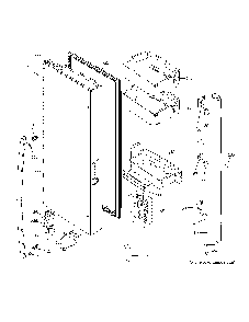 Fresh food door - lh Diagram and Parts List for PWE23KELIDS  General Electric Refrigerator