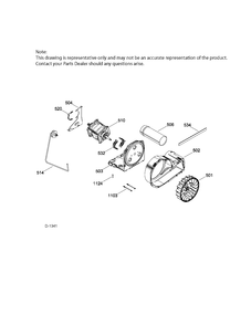 BLOWER & DRIVE Diagram and Parts List for GCMX180ED4WW  General Electric Dryer