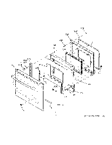 Door Diagram and Parts List for JB750DJ9WW  General Electric Range