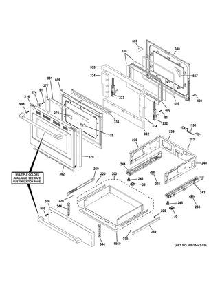 Part Location Diagram of WB02X31945 GE KNOB BLOCKER