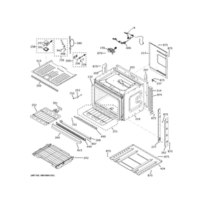 Body Parts Diagram and Parts List for CTS90DM2N4S5  General Electric Wall Oven