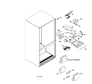 FUNCTIONAL PARTS Diagram and Parts List for GBRL0HBXCRBS  General Electric Refrigerator