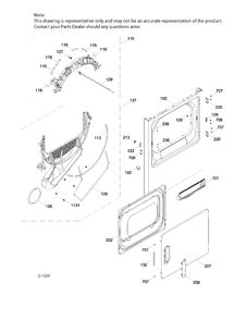 FRONT PANEL AND DOOR Diagram and Parts List for GTMP280ED4WW  General Electric Dryer