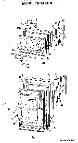 Doors Diagram and Parts List for TB14SFB  General Electric Refrigerator