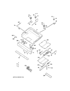 Gas & Burner Parts Diagram and Parts List for JGB620REF3SS  General Electric Range