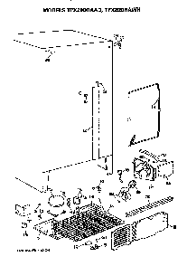 Unit Diagram and Parts List for TFX20DRAWHWH  General Electric Refrigerator