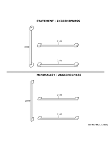 Monogram Customization Diagram and Parts List for ZIC30GNNCII  General Electric Refrigerator