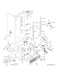 Part Location Diagram of WR02X29077 GE CAP & SUCTION TUBE LOCATOR BLOCK