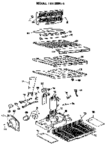 Unit Parts Diagram and Parts List for TBX25RLER  General Electric Refrigerator