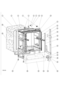 BODY PARTS Diagram and Parts List for GDT596SSH0SS  General Electric Dishwasher