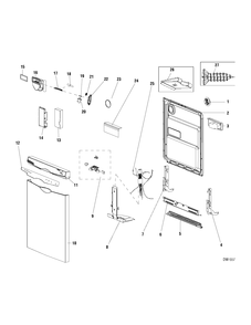 Part Location Diagram of WD27M288 GE OUTER DOOR White