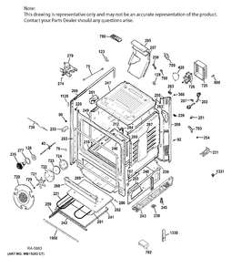 BODY PARTS Diagram and Parts List for PCGB945SEF3SS  General Electric Range
