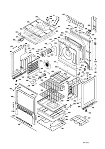 BODY PARTS Diagram and Parts List for JCB840SF1SS  General Electric Range