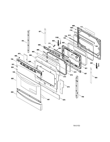 DOOR Diagram and Parts List for PGS975SER3SS  General Electric Range