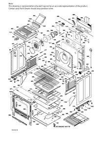 BODY PARTS Diagram and Parts List for PC2S920EEJ1ES  General Electric Range