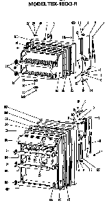 Doors Diagram and Parts List for TBX18DGR  General Electric Refrigerator
