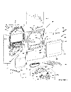 Front Panel And Door Diagram and Parts List for PTD90GBPT0DG  General Electric Dryer
