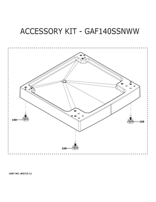 Optional Accessories Diagram and Parts List for QFW150SSN0WW  General Electric Washer