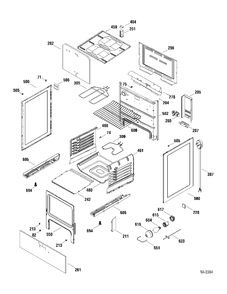 BODY PARTS Diagram and Parts List for JCBS28DM1WW  General Electric Range