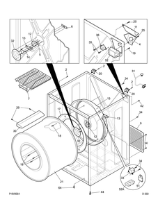 CABINET/DRUM Diagram and Parts List for DCXH46EA0WW  General Electric Dryer