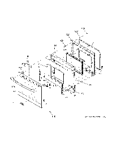 Door Diagram and Parts List for XB625RK5SS  General Electric Range