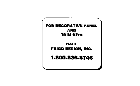 Panel And Trim Kits Diagram and Parts List for TBX18JATRAD  General Electric Refrigerator