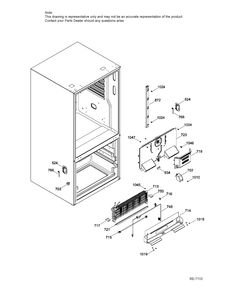 Part Location Diagram of WR01L11072 GE INTERFACE TOP Assembly WHITE