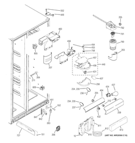 Fresh Food Section Diagram and Parts List for GSE25HGHEHBB  General Electric Refrigerator