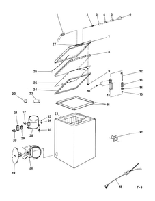 FREEZER Diagram and Parts List for 805401  General Electric Freezer