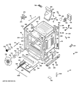 Body Parts Diagram and Parts List for PGB945SEF2SS  General Electric Range