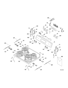 CONTROLS-COOKTOP Diagram and Parts List for JCBP23DM2WW  General Electric Range