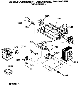 Power Control Diagram and Parts List for JGHC60GEN1  General Electric Range