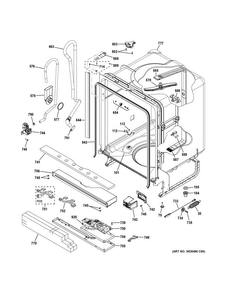 Body Parts Diagram and Parts List for GDT550HSD4SS  General Electric Dishwasher