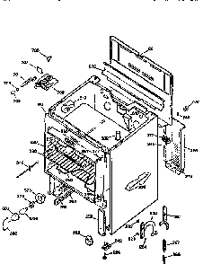 Body Diagram and Parts List for JBP30GY1AW  General Electric Range