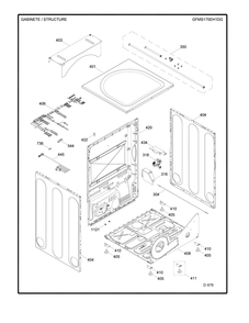 STRUCTURE Diagram and Parts List for GFMS175EH1DG  General Electric Dryer