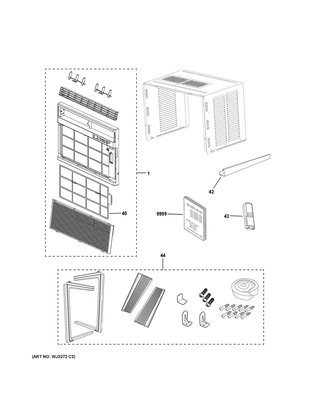 Part Location Diagram of WJ86X23670 GE TOP RAIL