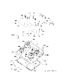 Control panel & cooktop Diagram and Parts List for JB256RM2SS  General Electric Range