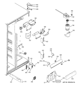 FRESH FOOD SECTION Diagram and Parts List for DSE26JGECCWW  General Electric Refrigerator
