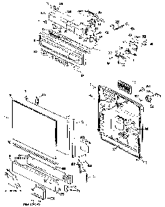Control Panel And Door Diagram and Parts List for 3000B10  General Electric Dishwasher