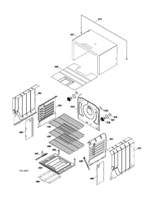 OVEN CAVITY Diagram and Parts List for CCGS985SET2SS  General Electric Range