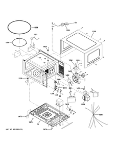 OVEN CAVITY PARTS Diagram and Parts List for ZES1227SL1SS  General Electric Microwave