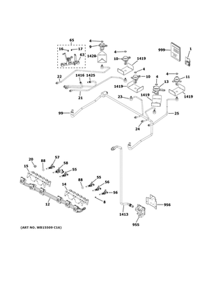 Part Location Diagram of 295D2744P009 GE Label Wire Diagram
