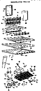 Unit Parts Diagram and Parts List for CTX18LFB  Hotpoint Refrigerator
