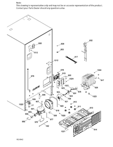 SEALED SYSTEM & MOTHERBOARD Diagram and Parts List for GDE21ESKBRSS  General Electric Refrigerator